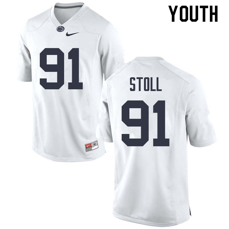 Youth #91 Chris Stoll Penn State Nittany Lions College Football Jerseys Sale-White - Click Image to Close